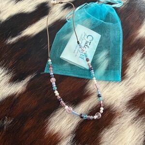 New gorgeous authentic sea glass necklace 17 inch